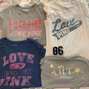 4 vs pink tees sz large
